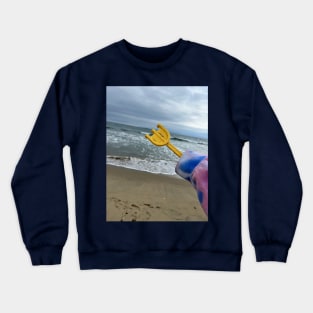 Aqua Man Hand Crewneck Sweatshirt